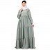 3 frilled design abaya-Sky Blue 3 frilled design abaya-Sky Blue
